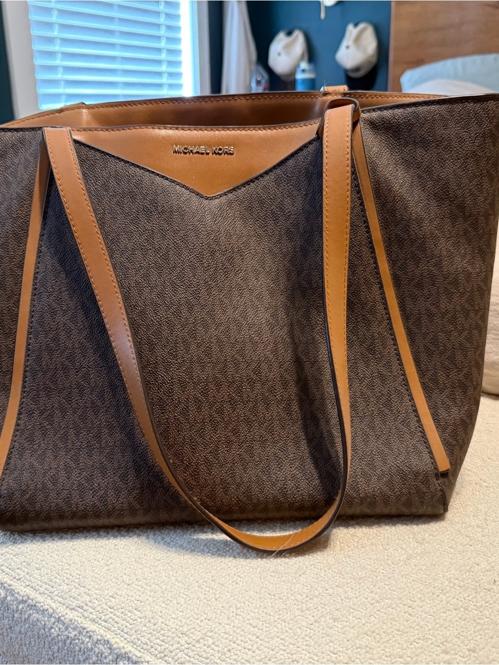 Michael Kors Brown & Tan Logo Tote